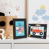 image:imageGolden State Art Pack Of 25 5X7 Paper Picture Frames With Easel Photo Frame Cards Diy Cardboard Black Silver LiningBlack