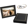 image:imageGolden State Art Pack Of 25 5X7 Paper Picture Frames With Easel Photo Frame Cards Diy Cardboard Black Silver LiningBlackGold Lining