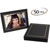 image:imageGolden State Art Pack Of 25 5X7 Paper Picture Frames With Easel Photo Frame Cards Diy Cardboard Black Silver LiningBlackGold Lining