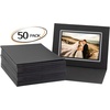 image:imageGolden State Art Pack of 100 4x6 Photo Folders Black with Gold Lining All Occasions  Cardboard Picture Frame Paper Photo Frame Cards GreetingsInvitation Cards Special Events Graduation Christmas WeddingBlack With Silver Lining