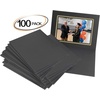 image:imageGolden State Art Pack of 100 5x7 Photo Folders Cardboard Picture Frame Paper Frame Cards GreetingsInvitation Special Events Graduation Christmas Black with Gold Lining