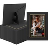 image:imageGolden State Art Pack of 25 4X6 Paper Picture Frames with Easel Photo Frame Cards DIY Cardboard Black Gold LiningBlackGold Lining