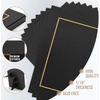 image:imageGolden State Art Pack of 25 4X6 Paper Picture Frames with Easel Photo Frame Cards DIY Cardboard Black Gold LiningBlackGold Lining