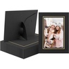 image:imageGolden State Art Pack of 25 4X6 Paper Picture Frames with Easel Photo Frame Cards DIY Cardboard Black Gold LiningBlackGold Lining