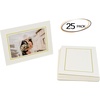 image:imageGolden State Art Pack of 25 4X6 Paper Picture Frames with Easel Photo Frame Cards DIY Cardboard Black Gold LiningIvoryGold Lining