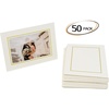 image:imageGolden State Art Pack of 25 4X6 Paper Picture Frames with Easel Photo Frame Cards DIY Cardboard Black Gold LiningIvoryGold Lining