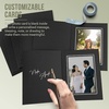 image:imageGolden State Art Pack of 50 5x7 Photo Folders Cardboard Picture Frame Paper Frame Cards GreetingsInvitation Special Events Graduation Christmas Wedding Black with Silver LiningBlackSilver Lining