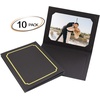 image:imageGolden State Art Pack of 50 Photo Folders for 4x6 or 5x7 Pictures  AcidFree CardboardPaper Frames Great Portraits Special Events Graduations WeddingsBlack with Gold LiningBlack With Gold Lining