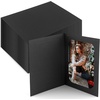 image:imageGolden State Art Pack of 50 Photo Folders for 4x6 or 5x7 Pictures  AcidFree CardboardPaper Frames Great Portraits Special Events Graduations WeddingsBlack with Gold LiningBlack