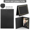 image:imageGolden State Art Pack of 50 Photo Folders for 4x6 or 5x7 Pictures  AcidFree CardboardPaper Frames Great Portraits Special Events Graduations WeddingsBlack with Gold LiningBlack With Gold Lining