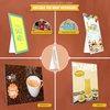 image:imageGolden State Art White Cardboard Easel Back Double Wing 5 Inch 50 Pack  Self Stick Stand Archival Quality AcidFree Display Signs Pictures Brochures Posters Photographs and DocumentWhite