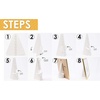image:imageLineco Adhesive Easel Backs 7 Inch White 25 Pack  Double Wing Self Stick Cardboard Stand for Signs Crafts Pictures Poster and Art Made in USAWhite