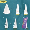 image:imageLineco Adhesive Easel Backs 7 Inch White 25 Pack  Double Wing Self Stick Cardboard Stand for Signs Crafts Pictures Poster and Art Made in USAWhite
