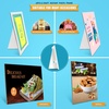 image:imageLineco Adhesive Easel Backs 7 Inch White 25 Pack  Double Wing Self Stick Cardboard Stand for Signs Crafts Pictures Poster and Art Made in USAWhite