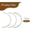 image:imageLineco Full Length 25 Inch Curved Sewing Needles 3 Needles Per Package  Use for Coptic Stitch Bookbinding Repairing and Making DIY Crafts Projects Journaling Scrapbooking Leather