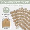 image:imageLineco Ivory 05 Archival Photo Corners 252 PCS  AcidFree Self Adhesive Pressure Sensitive NonYellowing for Scrapbooking DIY Displaying PicturesKraft