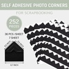 image:imageLineco SelfAdhesive Photo Corners 05 Inch Black 252 PCS  Archival Quality AcidFree Pressure Sensitive Useful for Scrapbooking Mounting on Mat Boards DIYBlack