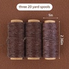 image:imageLineco Waxed Genuine Linen Thread 20 Yards Pack of 3 Spools Natural  Used for Sewing and Bookbinding Hand Stitched Leather Making Craft Booklets Journal DIYBrown