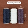 image:imageLineco Waxed Genuine Linen Thread 20 Yards Pack of 3 Spools Natural  Used for Sewing and Bookbinding Hand Stitched Leather Making Craft Booklets Journal DIYMulticolor