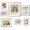 image:imageFrametory Floating Picture Frames Set  Bronze Metal Photo Frames  Real Glass  Display One 11x14 Two 8x10 and Four 5x7 Inch Photos for Home DecorationSilver