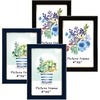 image:imageGolden State Art 4x6 Enamel Picture Frame Aluminum Gold Edge frame for 4 x 6 In Photos Real Glass Front with Easel Stand Tabletop or Wall Mount Display 4 Pack BlackampNavy Blue