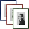 image:imageGolden State Art 8x10 Aluminum Picture Frame 3 Pack Metal Frames with Removable Mat for 5x7 Photos Artwork Prints Wall Mountable Blue Green Red