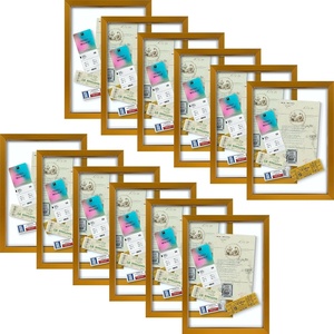 image:imageGolden State Art 11x14 Floating Picture Frame Aluminum Tempered Clear Glass Displays Any Size Photo Up to 11 x 14 for Home or Gallery Decoration Gold 12 PackBronze