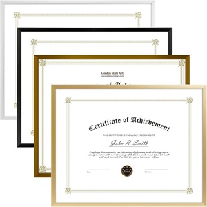 image:imageGolden State Art 85x11 Aluminum Certificate Frame Metal Diploma Frames for 85 x 11 Documents Real Glass Front with Easel Stand GoldampBlackampBronzeampsilver 4 Pack