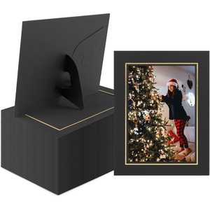 image:imageGolden State Art Pack Of 25 5X7 Paper Picture Frames With Easel Photo Frame Cards Diy Cardboard Black Silver LiningBlackGold Lining