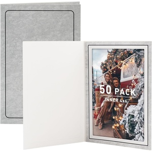 image:imageGolden State Art Pack of 100 4x6 Photo Folders Cardboard Picture Frame Paper Frame Cards GreetingsInvitation Special Events Graduation Christmas Wedding GreyGray