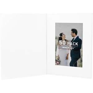 image:imageGolden State Art Pack of 100 4x6 Photo Folders Cardboard Picture Frame Paper Frame Cards GreetingsInvitation Special Events Graduation Christmas Wedding BlackWhite