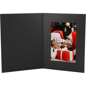 image:imageGolden State Art Pack of 100 4x6 Photo Folders Cardboard Picture Frame Paper Frame Cards GreetingsInvitation Special Events Graduation Christmas Wedding BlackBlack