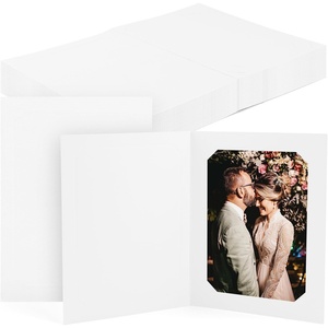 image:imageGolden State Art Pack of 100 4x6 or 5x7 Photo Folders Cardboard Picture Frame Paper Frame Cards GreetingsInvitation Special Events Graduation Christmas WeddingWhitePack of 25