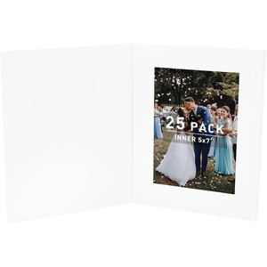 image:imageGolden State Art Pack of 100 5x7 Photo Folders Cardboard Picture Frame Paper Photo Frame Cards GreetingsInvitation Cards Special Events Graduation Christmas WeddingBlackWhite