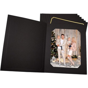 image:imageGolden State Art Pack of 100 6x8 or 8x10 Photo Folders Cardboard Picture Frame Paper Frame Cards GreetingsInvitation Special Events Graduation Christmas WeddingWhiteBlack