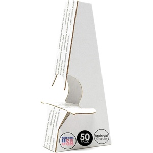 image:imageGolden State Art White Cardboard Easel Back Double Wing 5 Inch 50 Pack  Self Stick Stand Archival Quality AcidFree Display Signs Pictures Brochures Posters Photographs and DocumentWhite