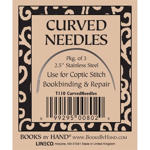 image:imageLineco 25 Curved Sewing Needles Pack of 3  Ideal for Bookbinding Thread Sewing Leather and Repairing Paper Coptic Stitch