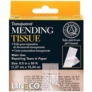 image:imageLineco Archival Document Repair Tape 05 x 12 Pack of 1  AcidFree Translucent Mending Tissue for Repairing Paper Book Pages Maps Ephemera Photos amp Printed ArtworkWhite