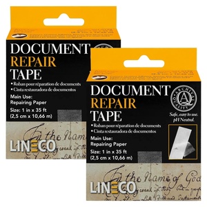 image:imageLineco Archival Document Repair Tape 1 Inch x 98 Feet Pack of 1  AcidFree Translucent for Repairing Paper Maps Ephemera Photos Print and Artwork1x35 2 Pack