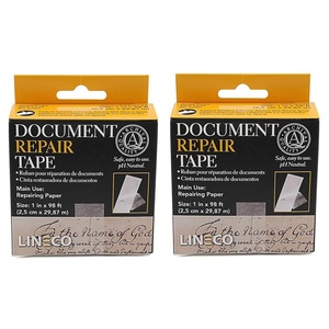image:imageLineco Archival Document Repair Tape 1 Inch x 98 Feet Pack of 1  AcidFree Translucent for Repairing Paper Maps Ephemera Photos Print and Artwork1x98 2 Pack