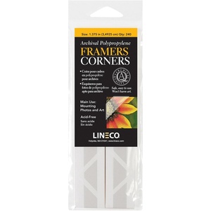 image:imageLineco Archival Polypropylene Photo Corners 05 Inches 240 PCS  AcidFree Pressure Sensitive Mounting for Pictures Scrapbook and Artwork1375 Pack of 1