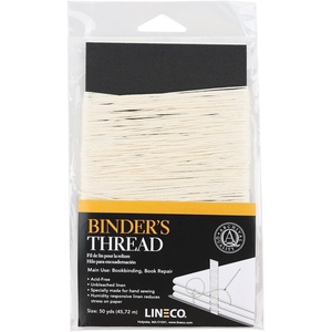 image:imageLineco Binding Thread 50 Yards AcidFree Beige  Archival Quality Unbleached Linen Thread Ideally for Bookbinding Sewing and Repairing Handmade Projects