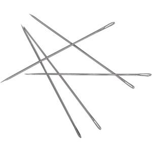 image:imageLineco Bookbinding Stainless Steel Needles 1 Pack Each Package of 5  Ideally for Thread Sewing Binding and Repairing Papers Craft Projects Slightly Blunt Point to Reduce SnaggingSet of 1