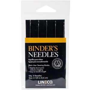 image:imageLineco Bookbinding Stainless Steel Needles 1 Pack Package of 5  Ideal for binding and Crafting Paper Projects Thread Sewing and Handmading DIY
