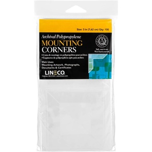 image:imageLineco SelfAdhesive Archival Photo Corners 3 inches 100 PCS  AcidFree Non Yellowing Used for Scrapbook Pictures DIY Craft and DocumentsPack of 1
