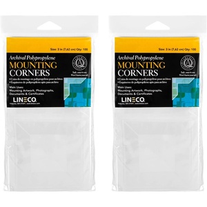 image:imageLineco SelfAdhesive Archival Photo Corners 3 inches 100 PCS  AcidFree Non Yellowing Used for Scrapbook Pictures DIY Craft and DocumentsPack of 2