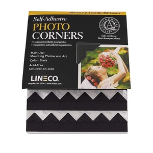 image:imageLineco SelfAdhesive Photo Corners 05 Inch Black 252 PCS  Archival Quality AcidFree Pressure Sensitive Useful for Scrapbooking Mounting on Mat Boards DIYBlack