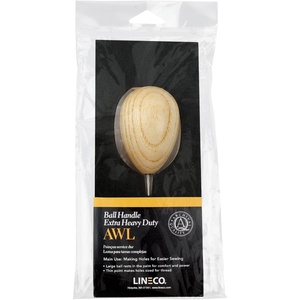 image:imageLineco Wooden Ball Handle Awl ExtraHeavy Duty Thin Point for Sewing  Comfortability and Good Control Used for Bookbinding Crafting Paper Chipboard Leather