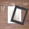 image:imageGolden State Art 10 Pack 11x14 Double Mats for 8x10 PicturesBackingBags  Double Picture Mats with White Core Bevel Cut 75x95 Opening for 8x10 PhotosBlackWhiteClear