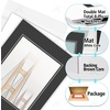image:imageGolden State Art 10 Pack 11x14 Double Mats for 8x10 PicturesBackingBags  Double Picture Mats with White Core Bevel Cut 75x95 Opening for 8x10 PhotosBlackWhiteClear